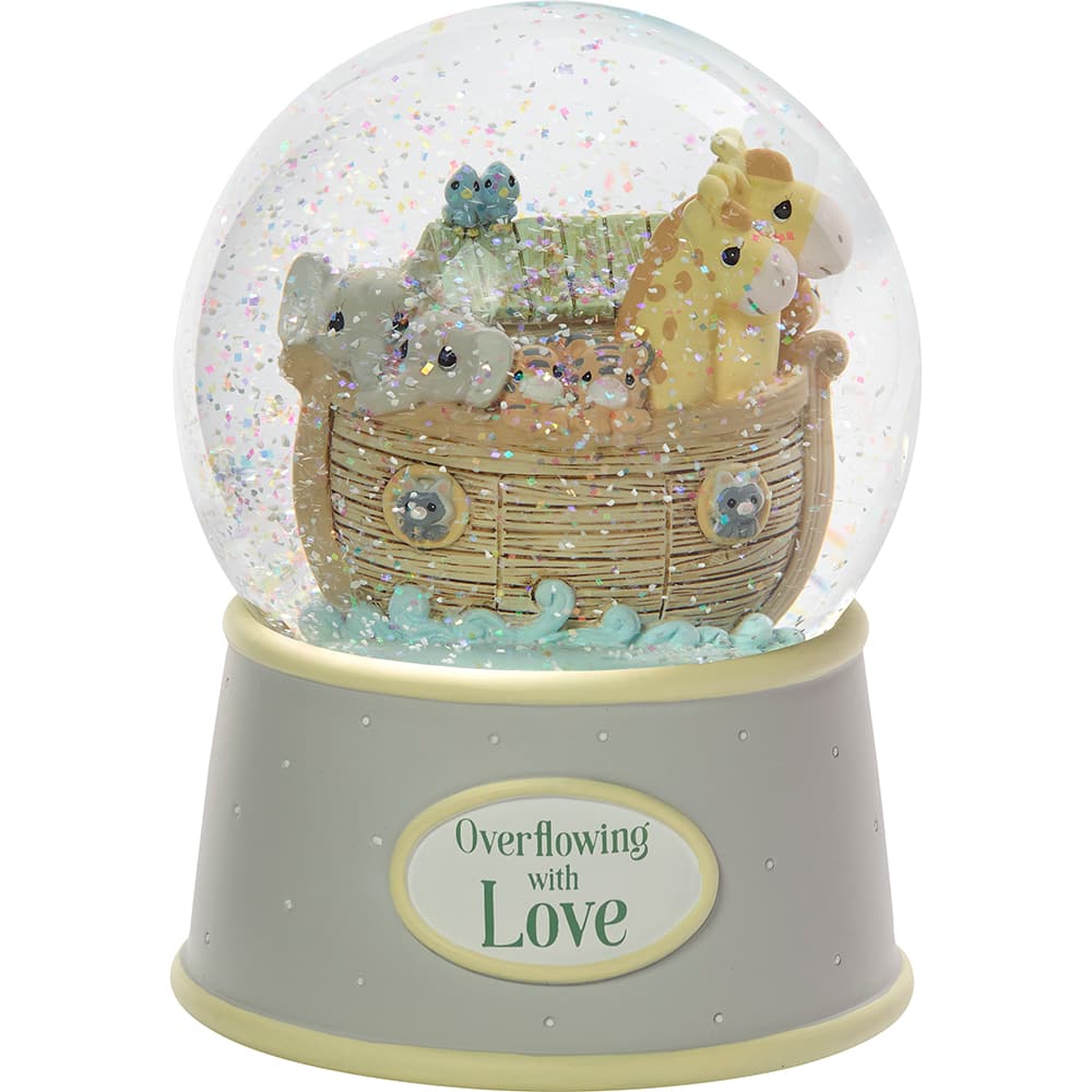 5&#x22; Overflowing With Love Noah&#x27;s Ark Musical Snow Globe